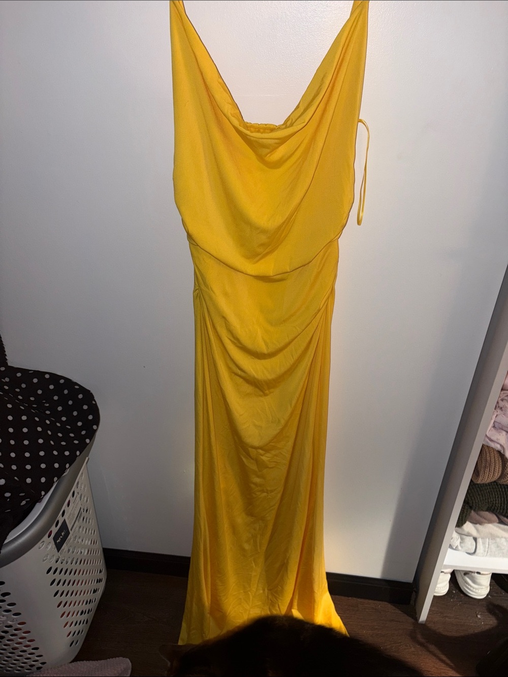 Windsor Yellow Cowl Neck Maxi Dress